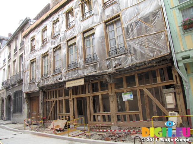 SX19876 Restoring old house in Troyes, France